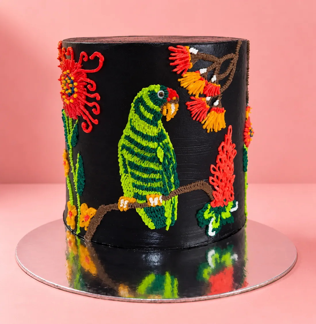 Torta decorada a mano por Chavela's Bakery